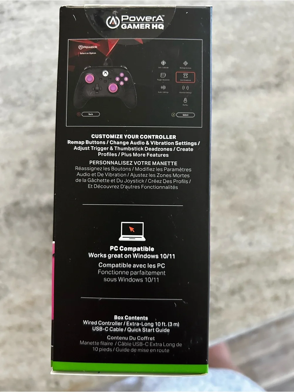 PowerA Advantage+ Wired Xbox Controller — Black with Purple & Pink Accents